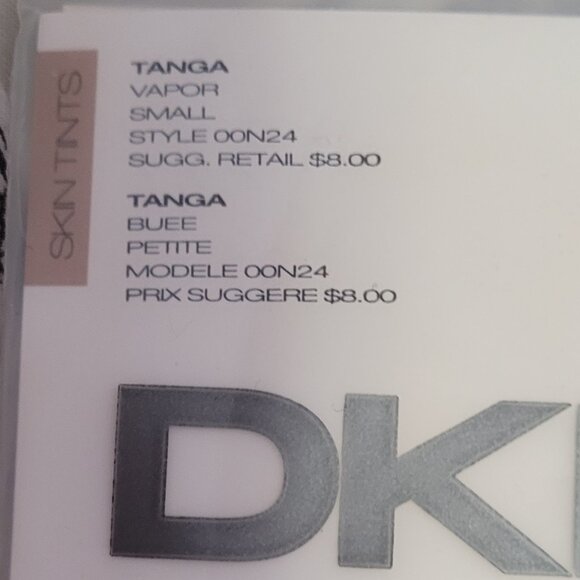 DKNY Sheer to the Waist Tanga Pantyhose Small NWT - Picture 2 of 8